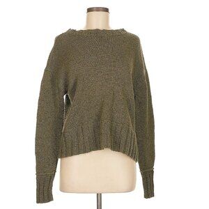 J.Crew Olive Green Distressed Knit Sweater – Size Medium